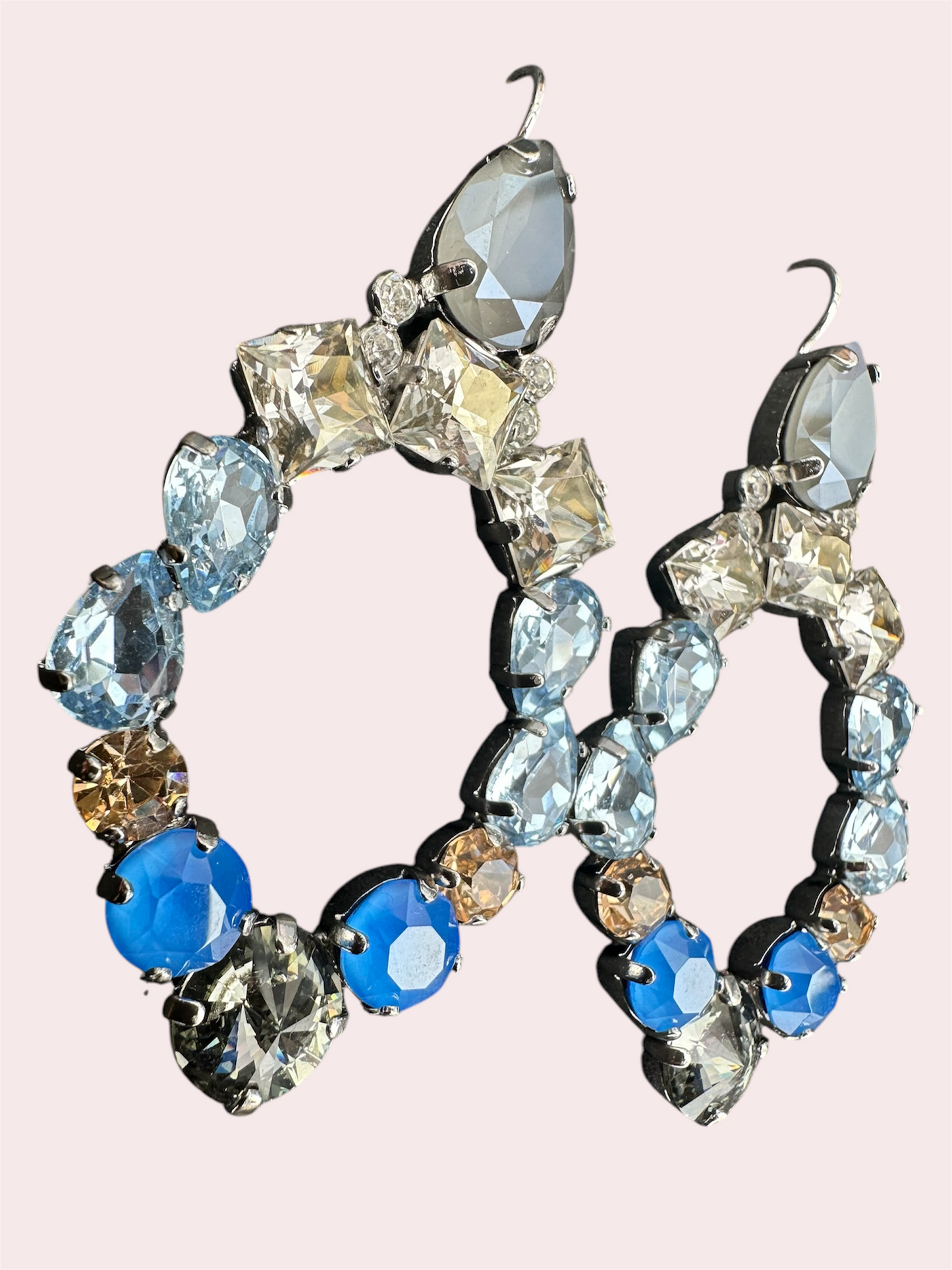 Barletta-Bleu-Silver-Swarovski-oorbellen